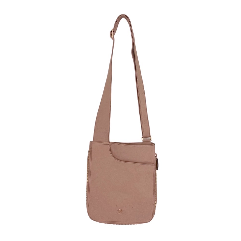 RADLEY LONDON Genuine Leather Tan Light‎ Pink Crossbody messenger Bag